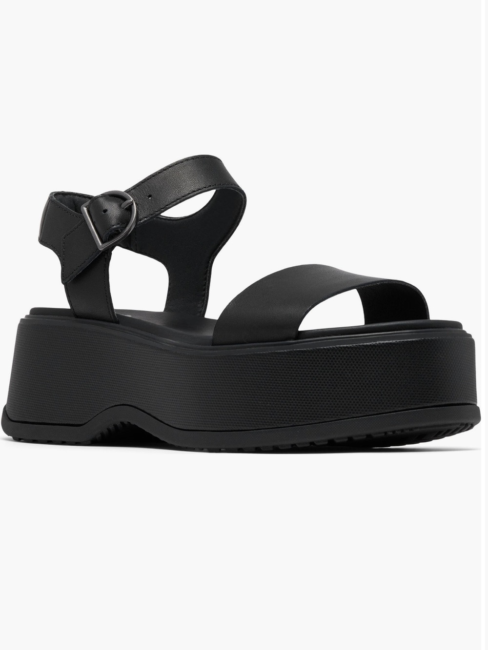 Sorel Black Women's Platform dayspring Sandals with Chunky Straps - Picture 1 of 4